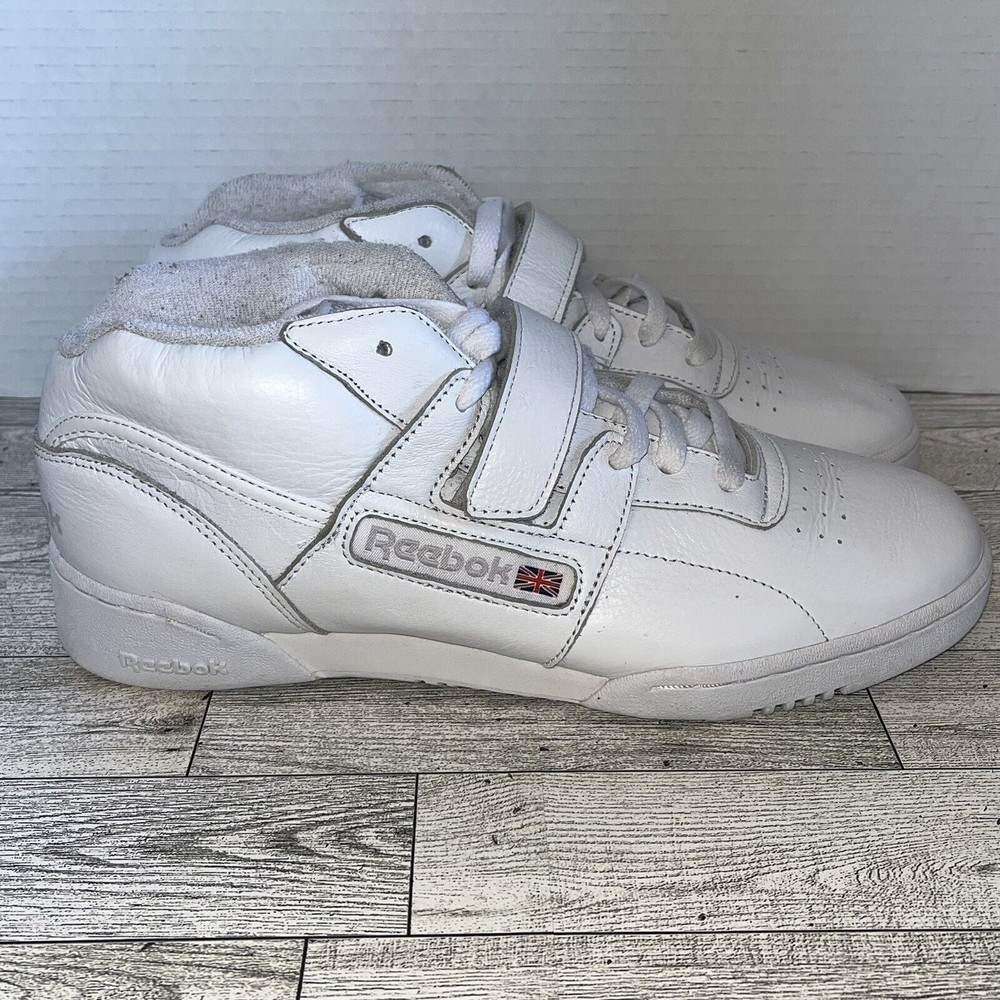 Reebok Sneakers CN3915 Men's Size 9.5 W Classic Leather White Mid Strap Casual